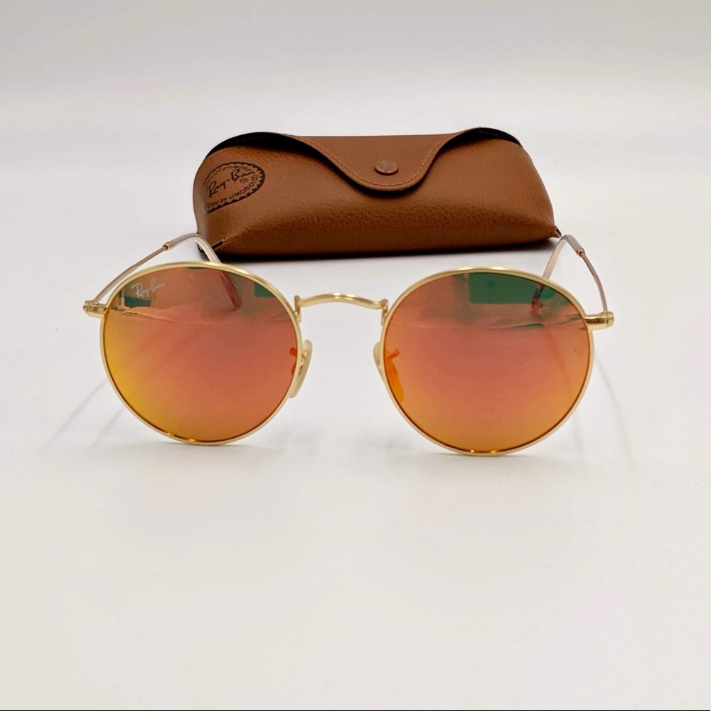 RayBan 3447 Red Round Metal